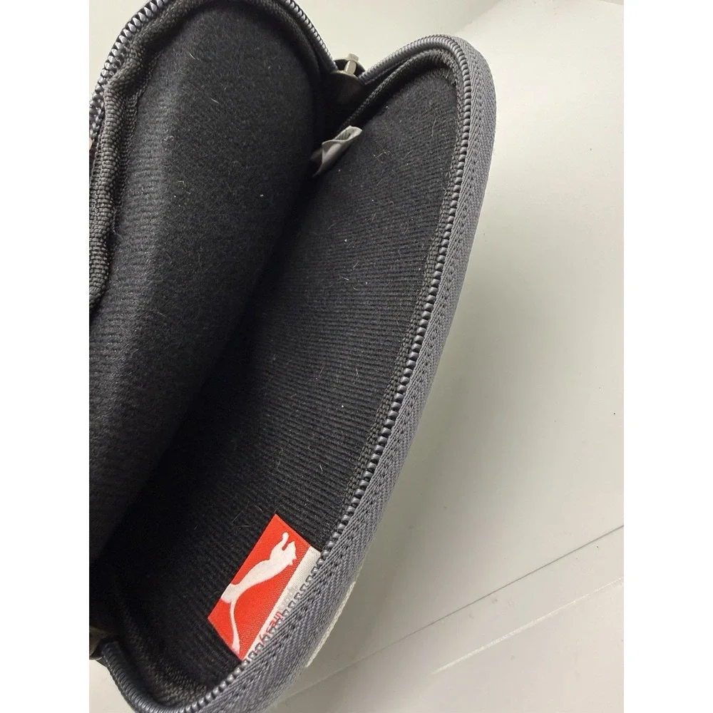Puma Checked Plaid Tablet Padded Sleeve Case Gray Black White Zip Tech Accessory